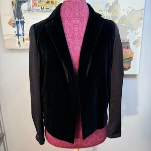 Black Silk Bottega Veneta Evening Jacket Women Size S, US4, 40